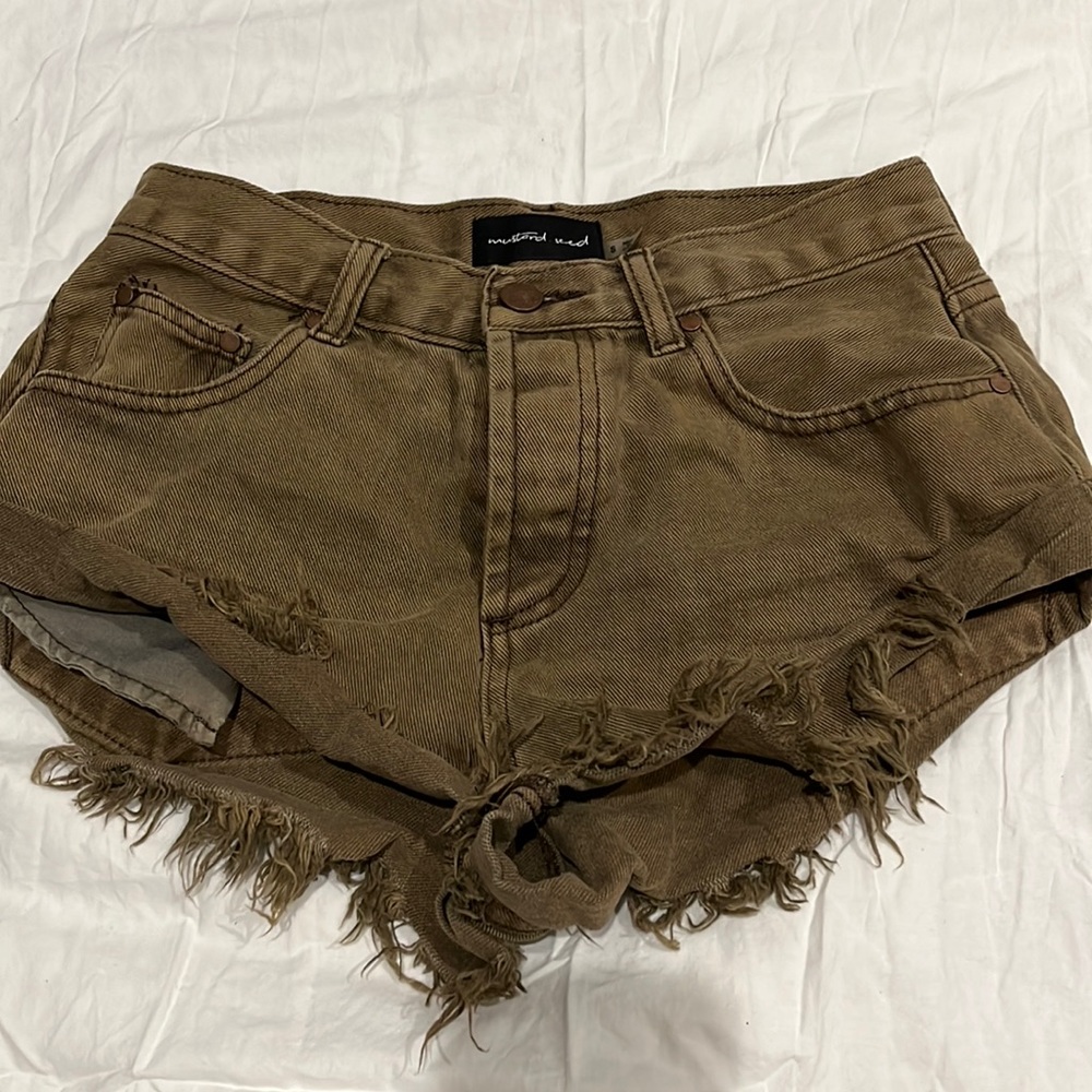 Olive green Jean shorts